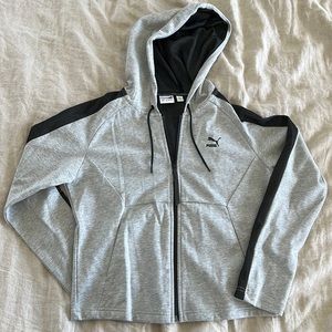 Women's Puma 570391 Mesh Hooded Track Jacket (Light Grey Heather S)